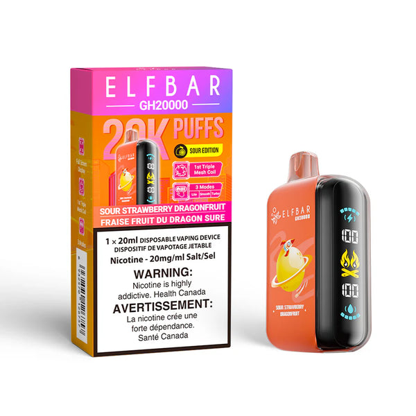 Elf Bar GH20k Disposable Vape - Sour Strawberry Dragonfruit